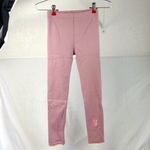 Girls Dusty Rose (Pink) Warm Fleece Lined Stretchy Leggings